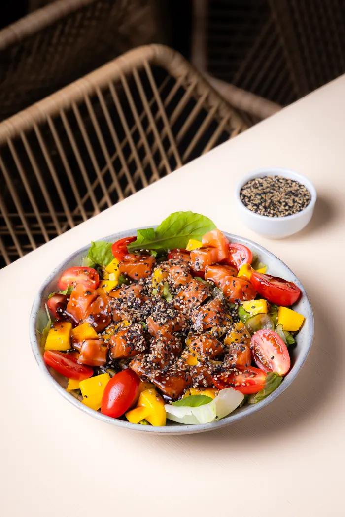 Salada colorida com chia